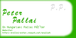 peter pallai business card